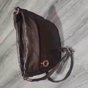 Vintage EUC Choc Brown Supple Perlina Leather Crossbody Bag